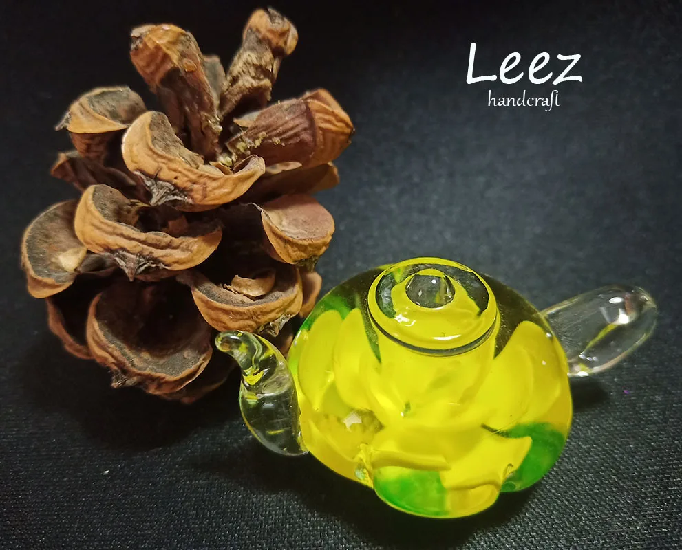 Leez ремесла Цветная глазурь оптовая продажа мини чайник муранское стекло ручной