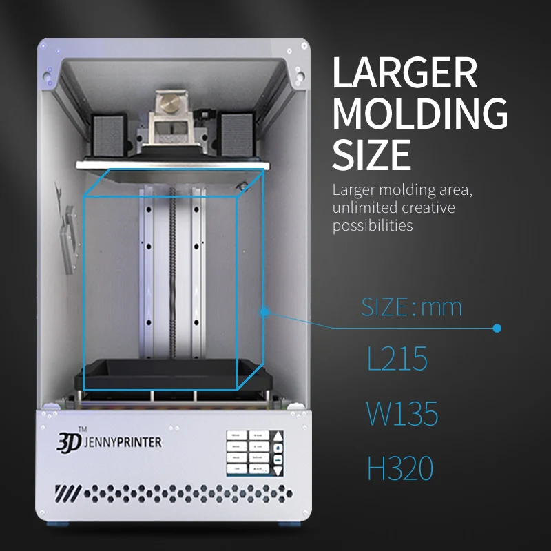 10 1 дюймовый LCD DLP 3D принтер! JennyPrinter светильник Z320 сверхбольшая панель с размером