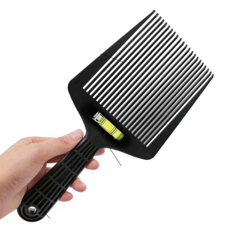 

Hair Trimming Accessories Bubble Clipper Comb Barber Styling Dyeing Comb Anti-Slide Handle Plastic Flattop Comb