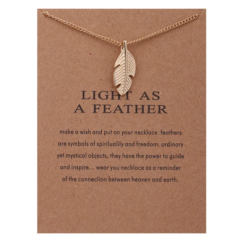 

Simple Fashion Gold Feather Alloy Pendant Chocker Necklace Women Pendant Necklaces Charm Clavicle Chains Party Jewelry