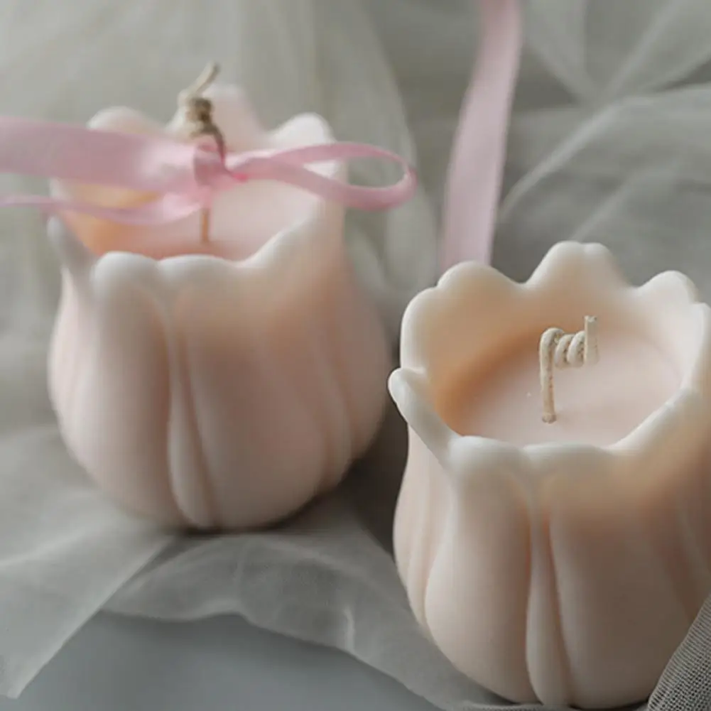 Ароматизированная форма 3D многоразовая в форме цветка тюльпана мягкая для