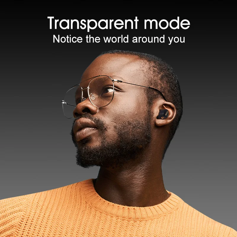 QCY HT01C Hybrid ANC Headphone-35dB Bluetooth Earphone Wireless Charging TWS Earbuds Active Noise Cancellation Customizing APP