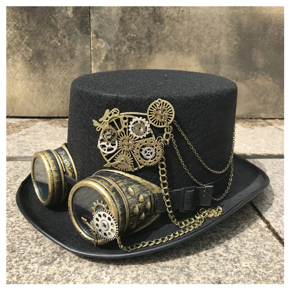 Модная мужская и женская верхняя шляпа ручной работы в стиле стимпанк с