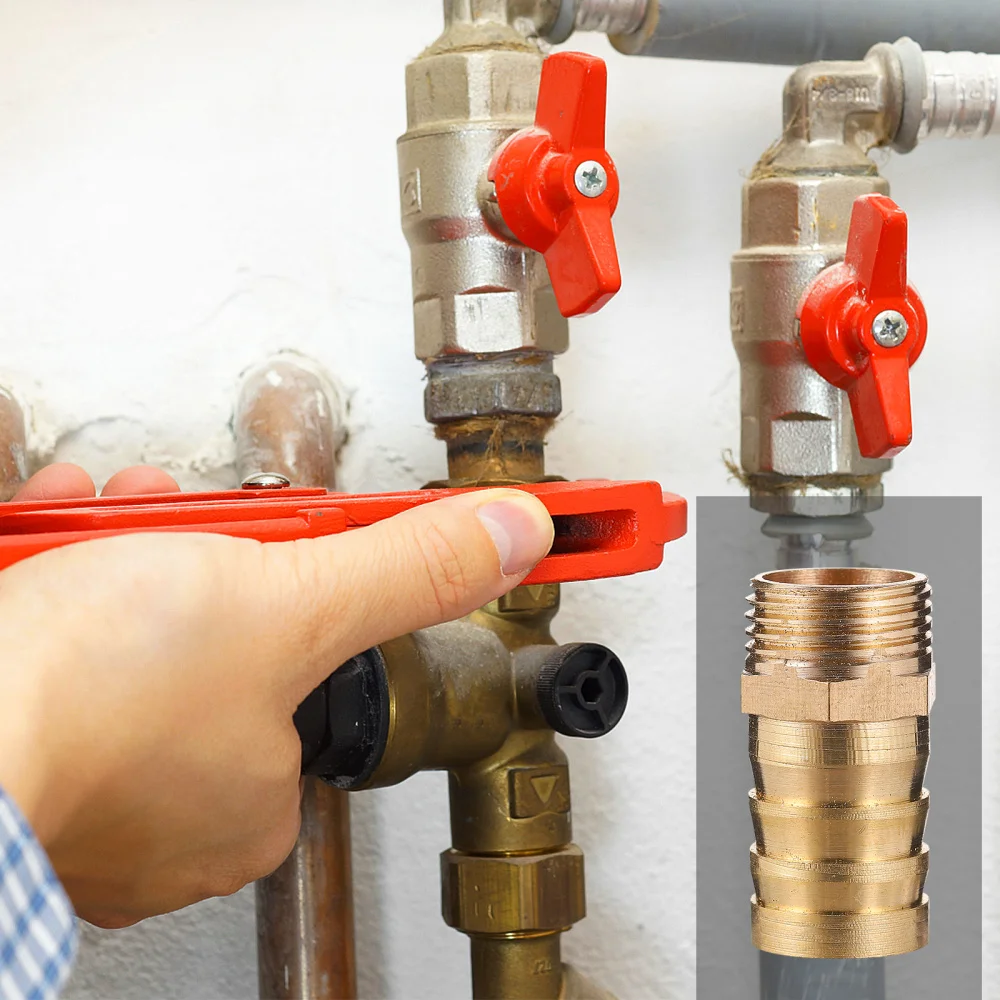 

12PCS Multi-purpose Air Hose Joint Anti-leak Hose Barb Joint Brass Pipe Joint