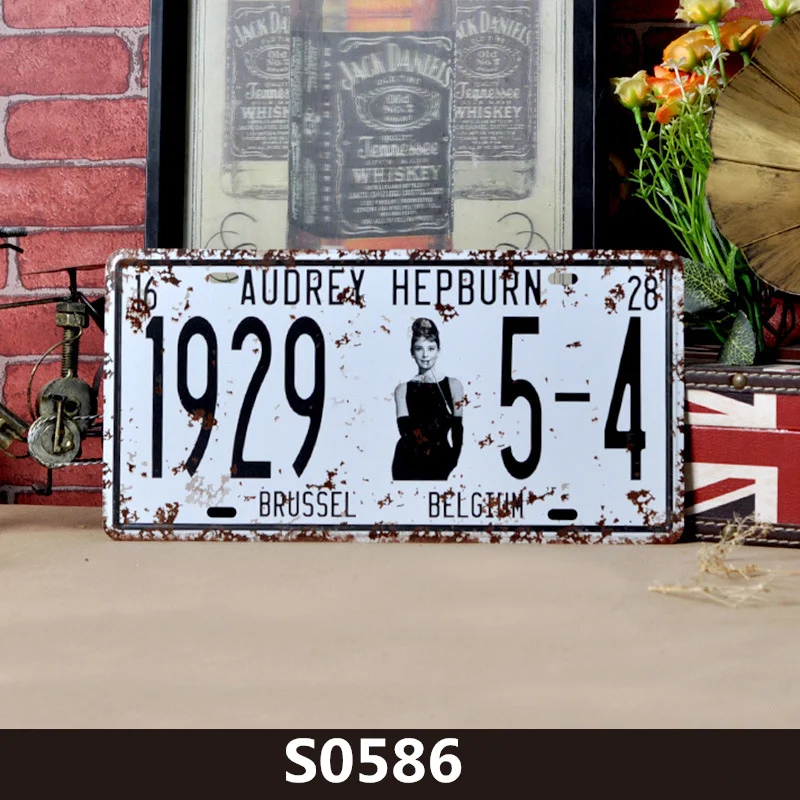 S0586 Шоссе 66 США, винтажные металлические жестяные знаки, номерной знак автомобиля, табличка, плакат, бар, клуб, стена, гараж, домашний декор, украшение для магазина - Цвет: S0586