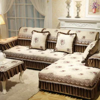 

Европейский синель Нескользящая диванная подушка, четыре сезона вертикальный диван наволочка полотенце