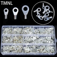 bare terminals plug round cable wire electrical splice connector copper nose ring o type combination set kit crimp pliers splice