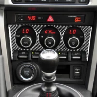 genuine carbon fiber car ac switch button frame cover stickers for subaru brz toyota 86 2017 2019