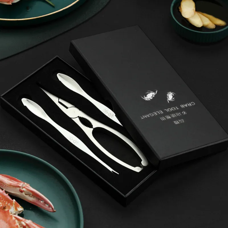 

Crab Fork Kitchen Gadgets Stainless Steel Tool Set Seafood Kitchen Gadgets Box Legs Pinzas De Cocina Kitchen Accessories DE50HX