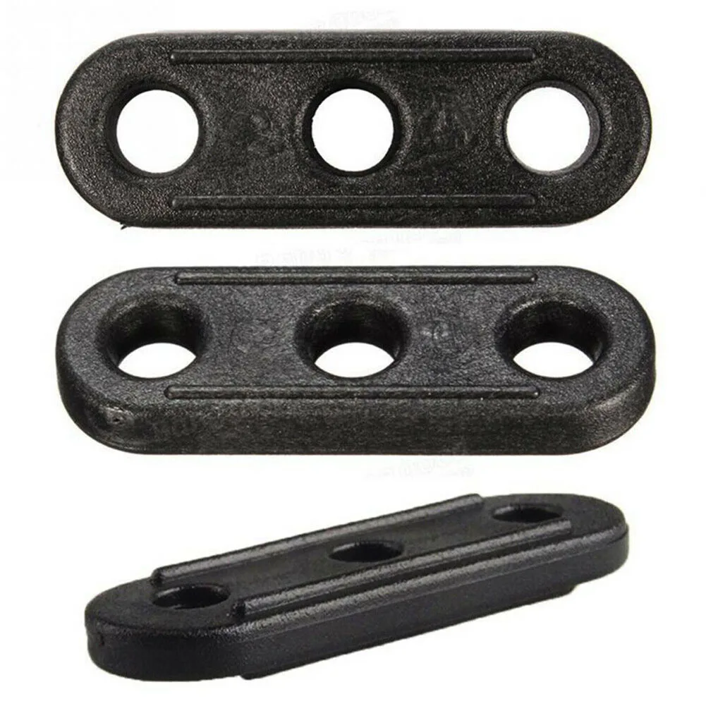 

10pcs/pack Quick Knot Outdoor Camping Windproof Rope Fastener Anti Slip Tent Accessory Black 3 Holes Winding Adjustable Buckle