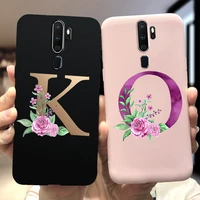 for oppo a9 a5 2020 a11 a11x case letters flower silicone back cover coque for oppoa9 oppoa5 a 11 a 11x protective bumper shell