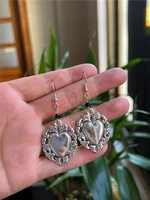 gothic mexican sacred heart dangle earrings charm religious gifts for women man jewely fashion ear cuff