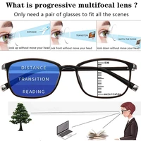 optical progressive multi focal tr90 frame reading glasses men women anti blue ray presbyopic ultralight eyewear diopter 1 5