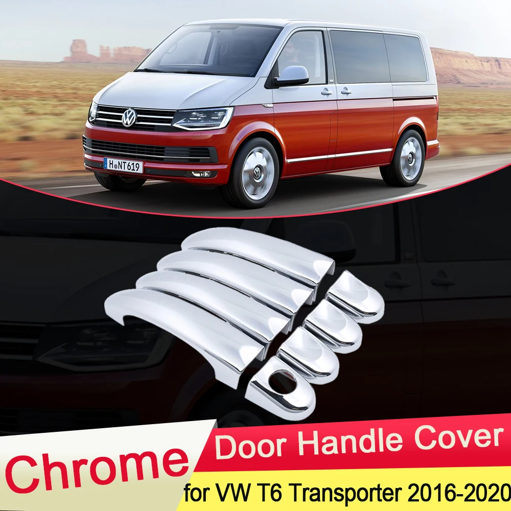 Для Volkswagen VW T6 Transporter 2016 2017 2018 2019 2020 хромированная крышка дверной ручки отделка Catch