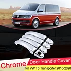 Для Volkswagen VW T6 Transporter 2016 2017 2018 2019 2020 хромированная крышка дверной ручки отделка Catch ABS Автомобильная крышка наклейки аксессуары