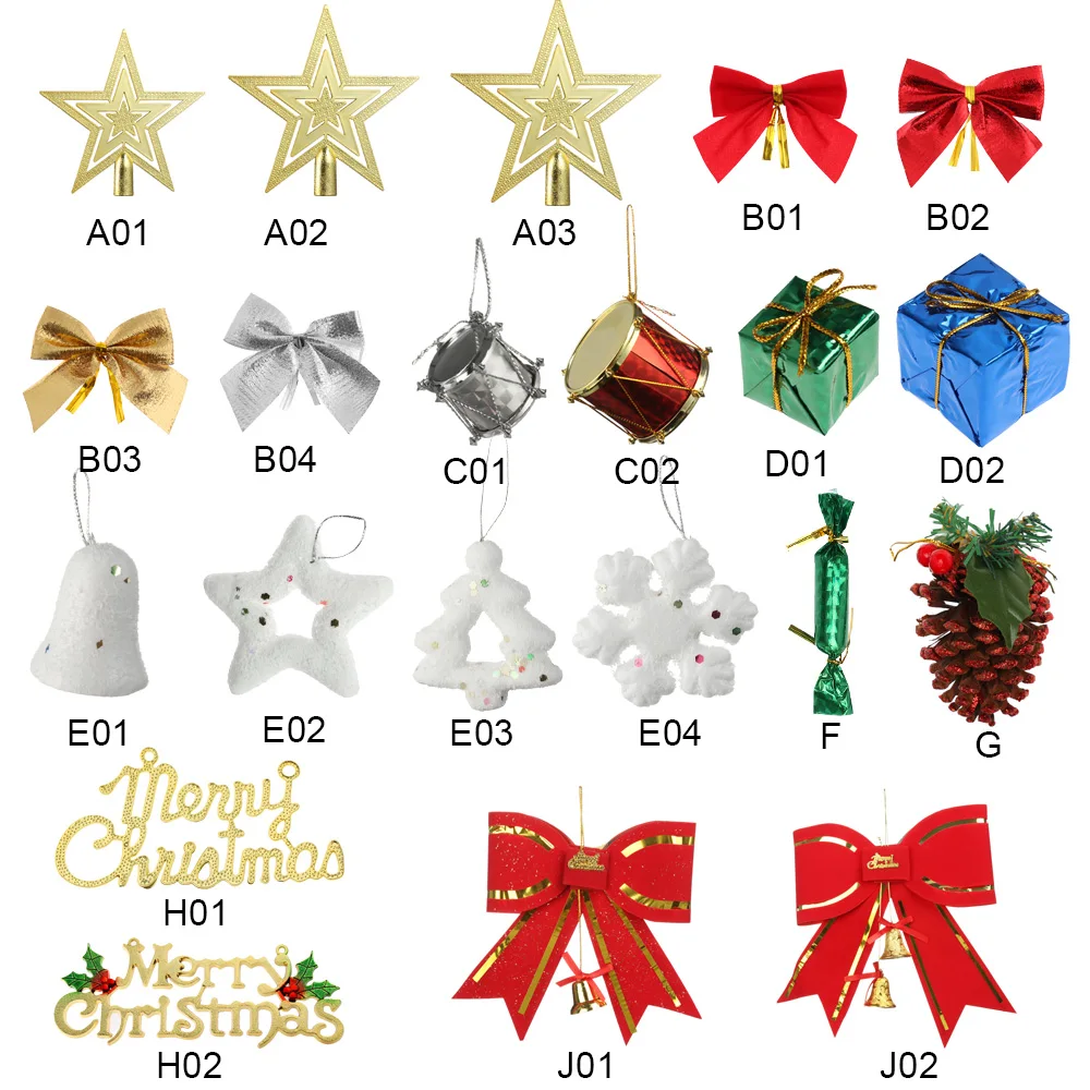 Christmas Tree Hanging Mini Foam Candy Square Gift Box Acorn Bowknot Top Pentacle Ornaments Xmas DIY Decoration Merry Pendants | Дом и сад