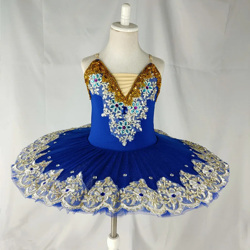 Ярко-голубая профессиональная балетная пачка для взрослых Женская балерина