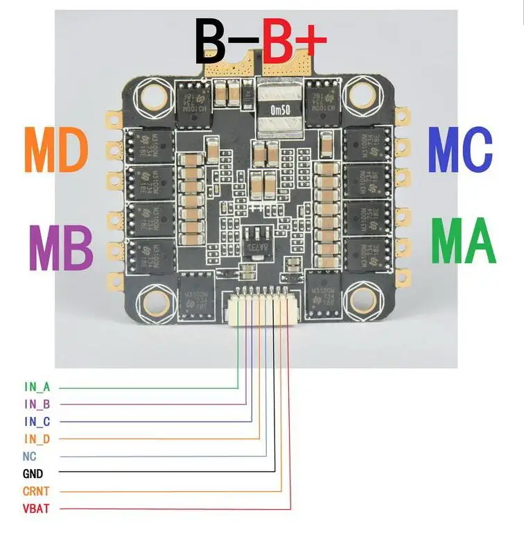 REV35 35A BLheli_S 2-6S 4 в 1 ESC встроенный датчик для RC Racer Racing FPV Drone запчасти