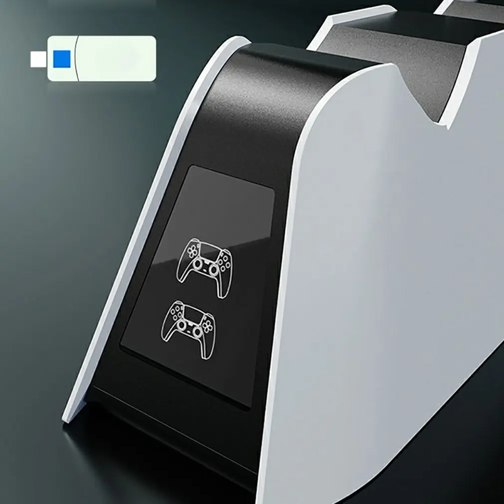 

PS5 Dual Controller Charger Fast Charging Dock Station Stand USB Type-C Handle Charger Base Holder For PlayStation 5 Accessories