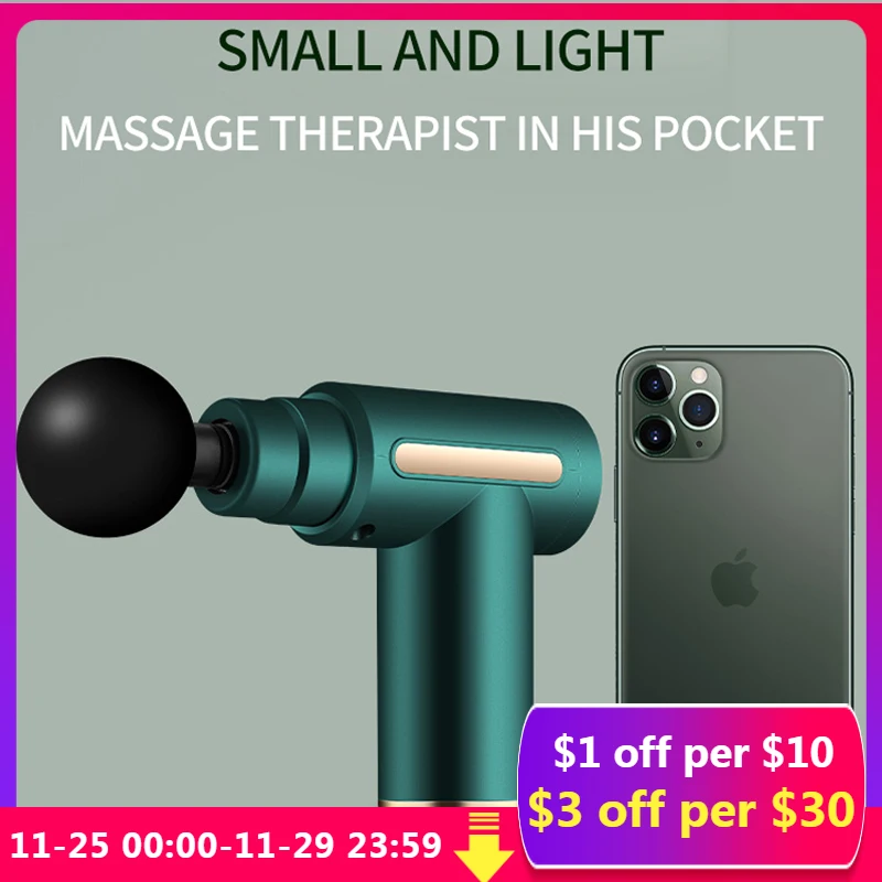 

Deep Tissue Muscle Mini Massage Gun Body Shoulder Back Neck Massager Fitness Athletes Relaxation Slimming Shaping Pain Relief
