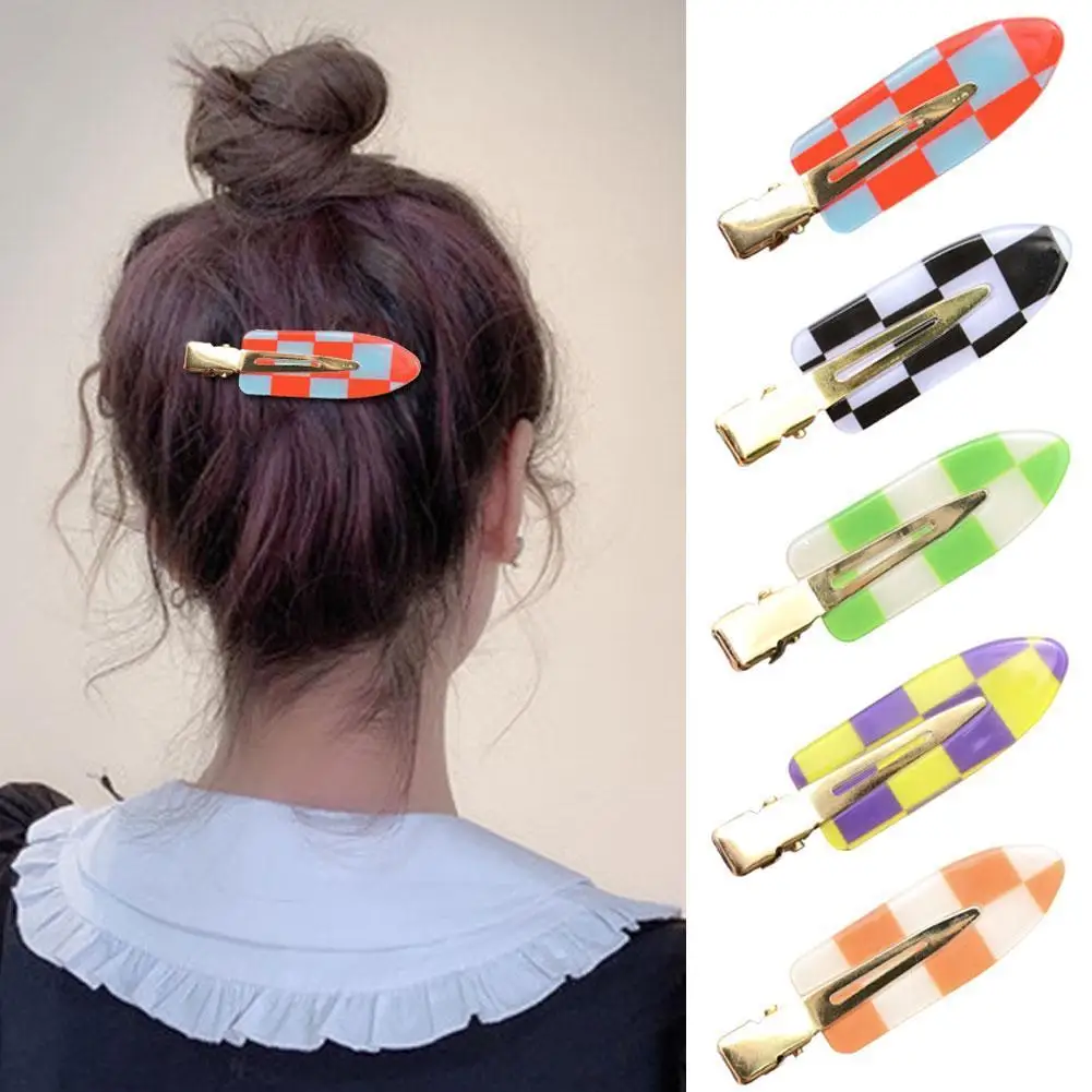 

Ацетатная бесшовная заколка для волос, женская летняя боковая челка, зажим для темпераментного макияжа, боковой зажим, головной убор