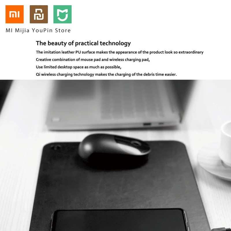 Оригинальное Беспроводное зарядное устройство Xiaomi MIIIW Qi коврик для мыши из
