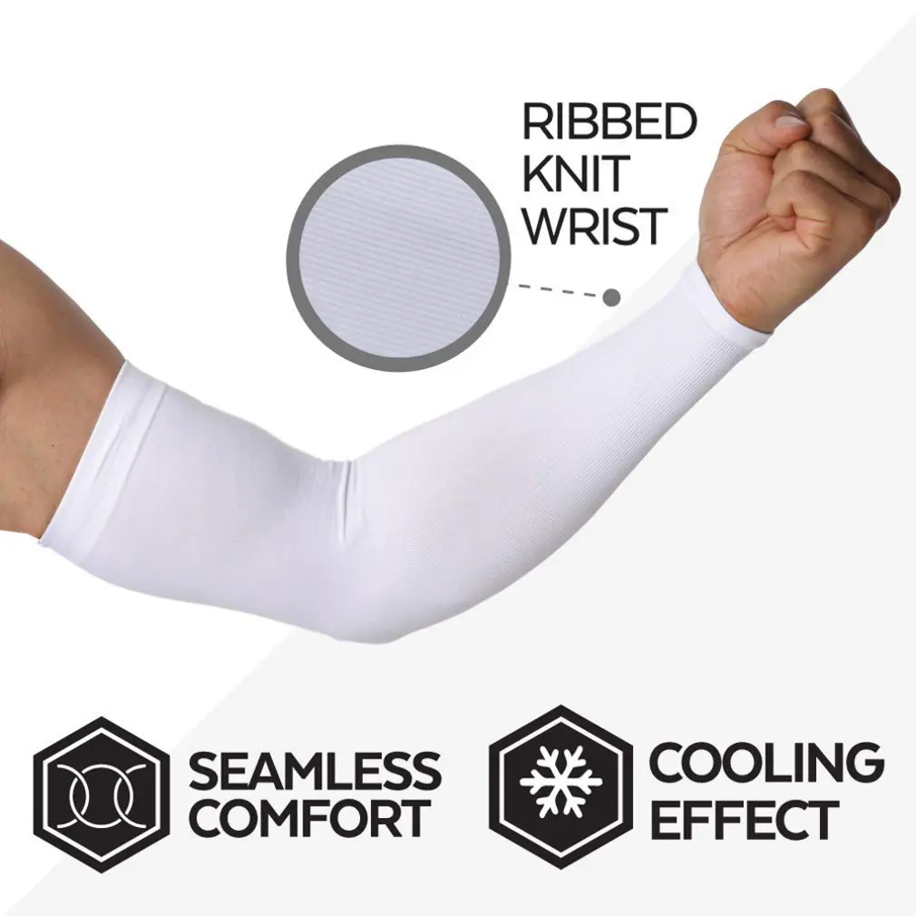 

Uv Protection Cooling Arm Sleeves Upf 50 Compression Sun Sleeves For Men & Women For Running Cycling Fishing Golf
