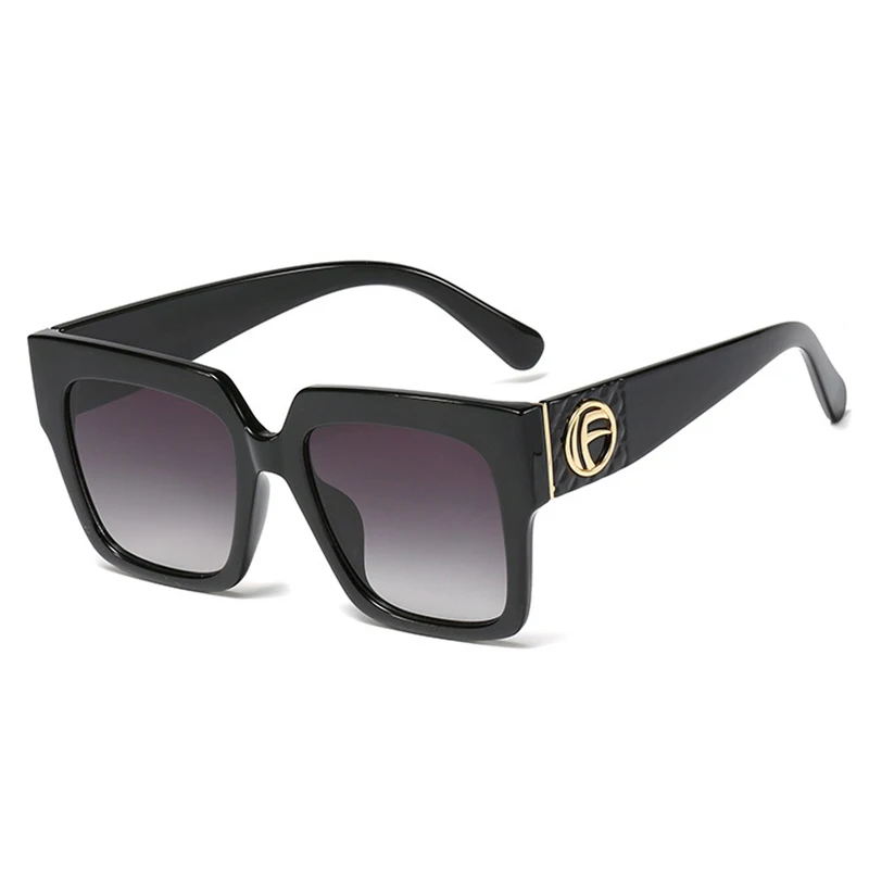 Королевский Девушка негабаритных квадратные солнечные очки женские марочные