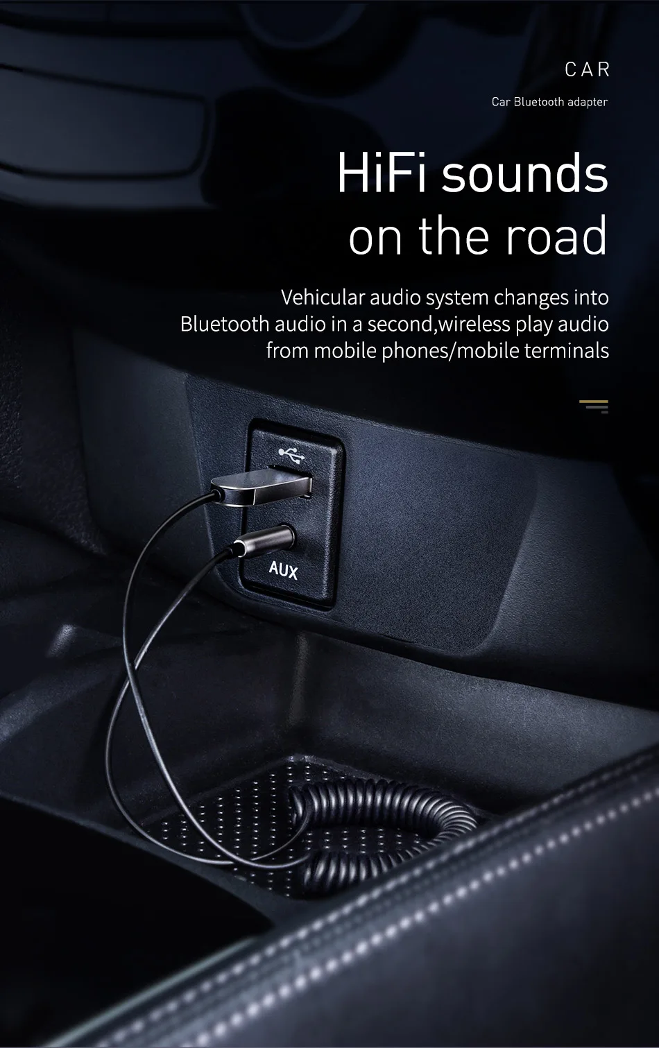 Беспроводной USB Bluetooth адаптер кабель программный ключ для автомобиля 3,5 мм разъем aux аудио адаптер для iPhone x 8 huawei samsung xiaomi сотовый телефон
