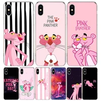 pink panther cartoon silicon call phone case for apple iphone 11 13 pro max 12 mini 7 plus 6 x xr xs 8 6s se 5s cover coque