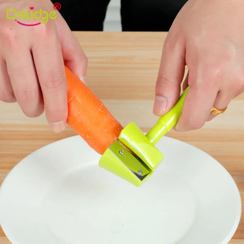 Delidge 1 шт. морковь garnshes нержавеющая сталь огурец цветок бигуди украшения чайник длинной ручкой овощерезки слайсер