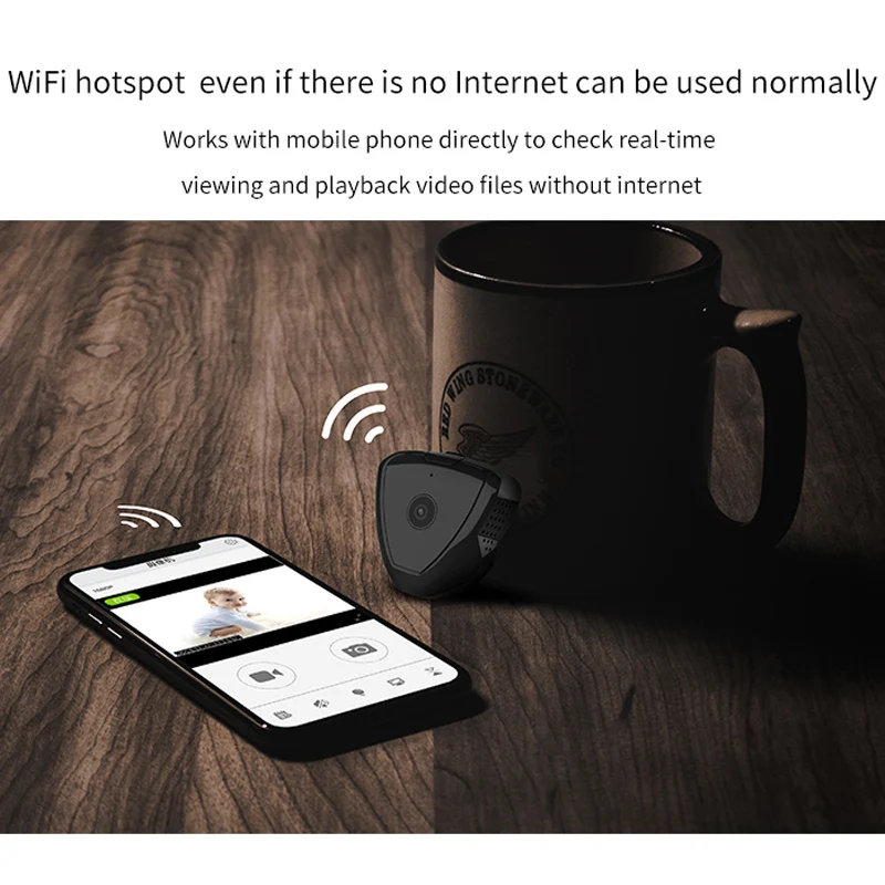 Умный WiFi мобильный телефон Удаленный домашний монитор маленькое ночное видение