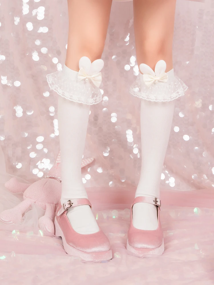 Благородные носки оригинальный * Кролик воспринимаемые Miss кружевные хлопковые с