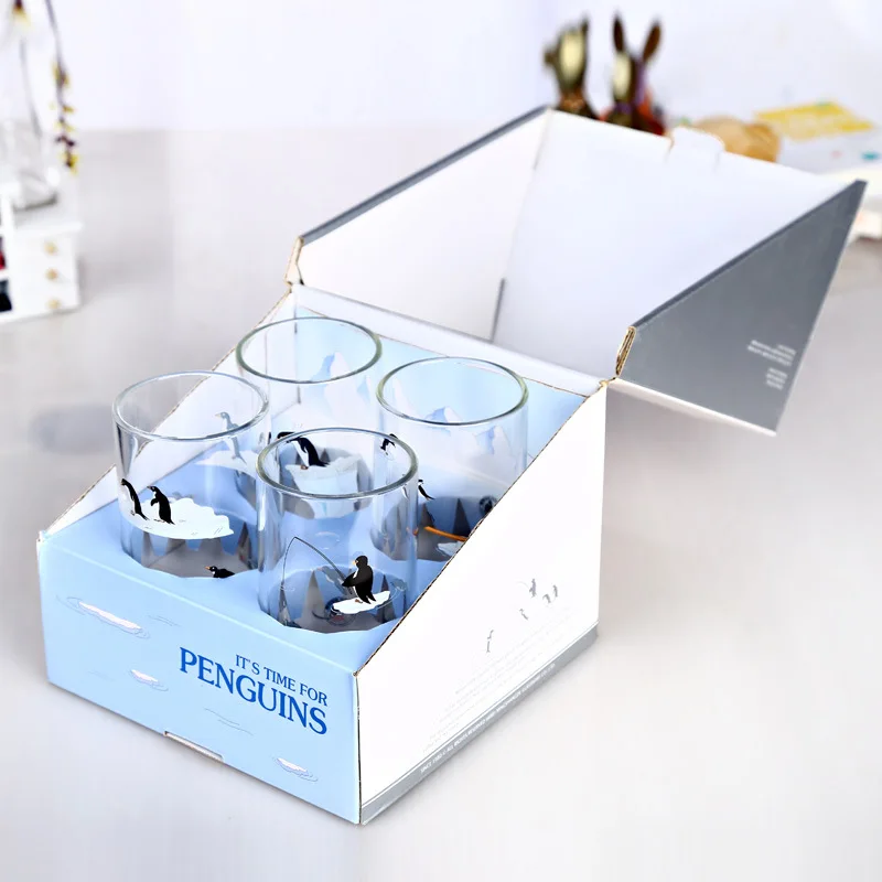 Стеклянная чашка разноцветные стеклянные банки Набор стеклянной посуды