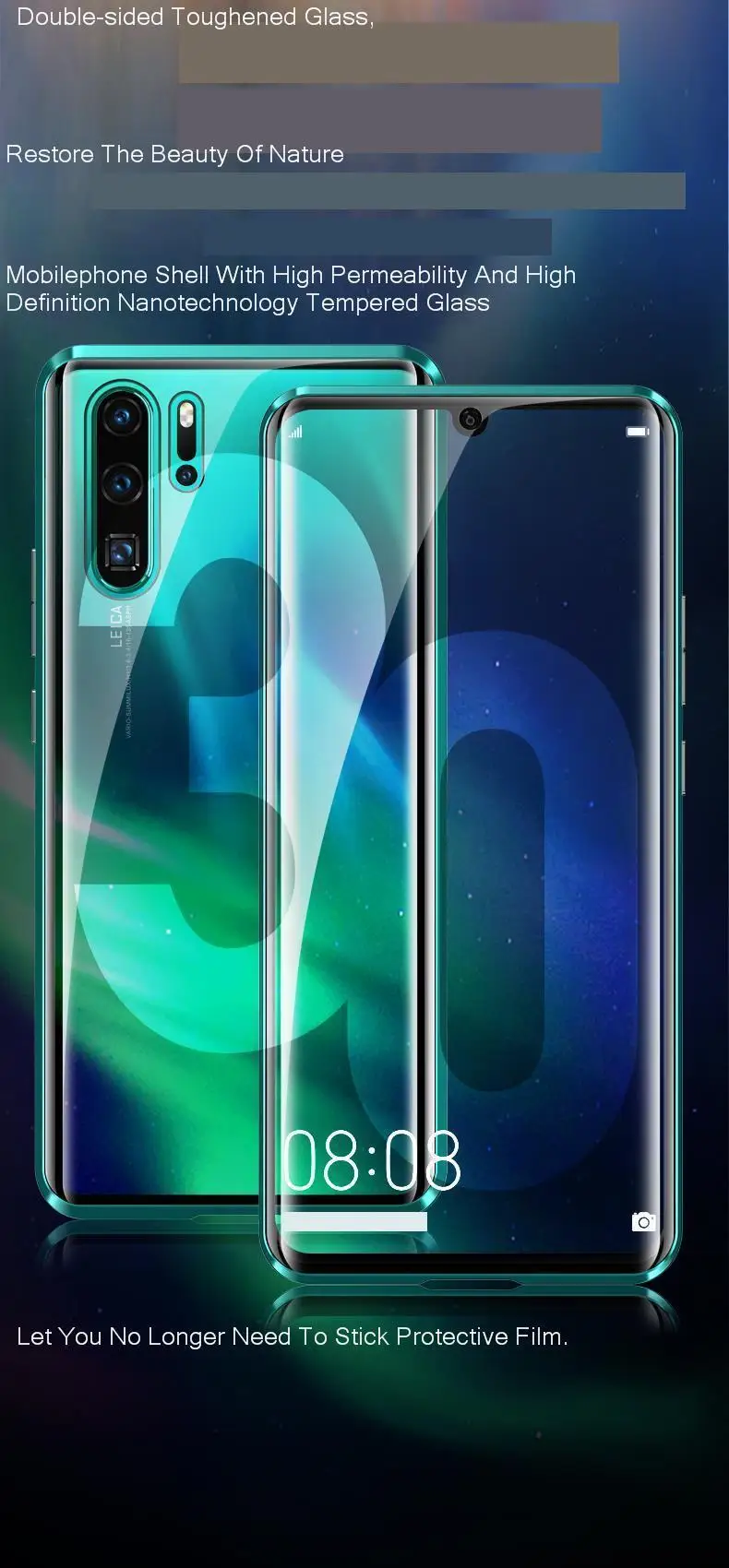 Huawei Nova5T чехол Nova 5 T чехол прозрачный металлический магнитный передний стеклянный задний Чехол чехол для телефона для huawei Nova 5 T 5 T Honor 20 9x чехол