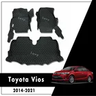 Автомобильные коврики для Toyota Vios Yaris 2014, 2015, 2016, 2017, 2018, 2019, 2020, 2021, водонепроницаемые автомобильные коврики