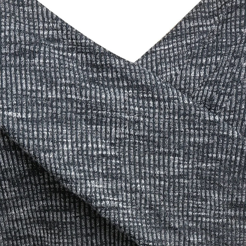 Размера плюс Длинная блузка с запахом и V-образным вырезом повседневный зимний