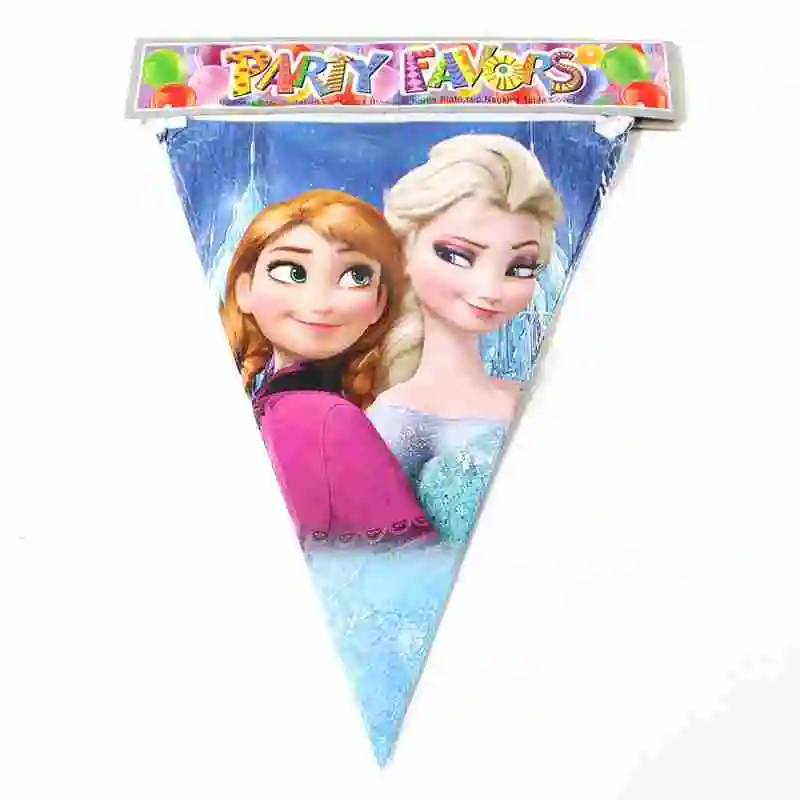 1pcs Frozen Flag С рисунком из мультфильма «Холодное сердце» вечерние Фольга воздушные шары вечерние для украшения детского душа в подарок Вечеринка по случаю Дня рождения комплект поставки для день рождения - Цвет: 1pcs Frozen Flag