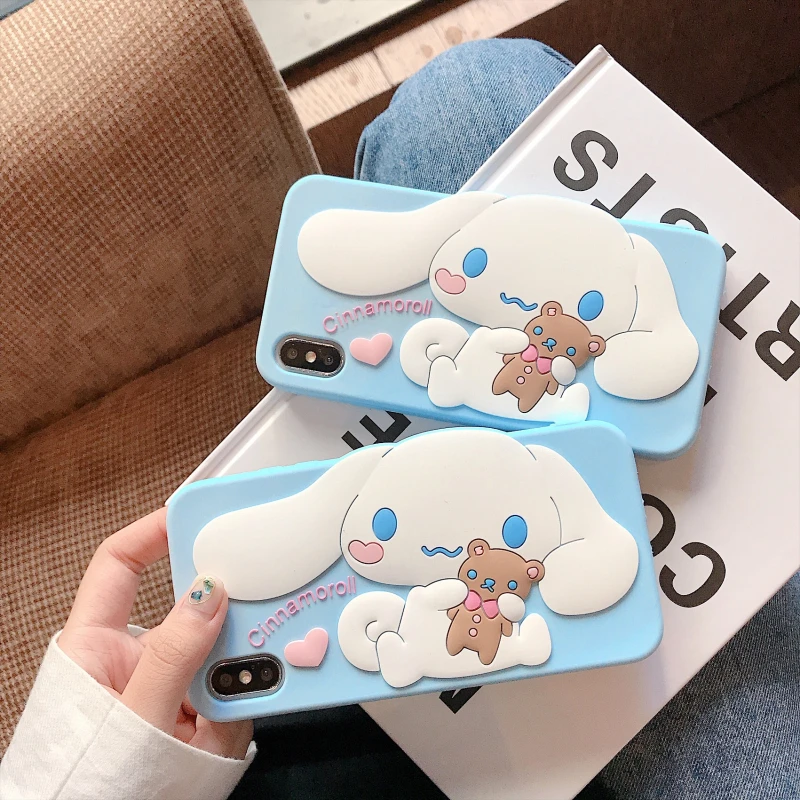 

New 3D Cartoon Cute Dog Phone Case For iphone 13 12 11 Pro Max XR XS 8 7 6 6S Plus SE 2020 Case Bear beard Soft Rubber Cover