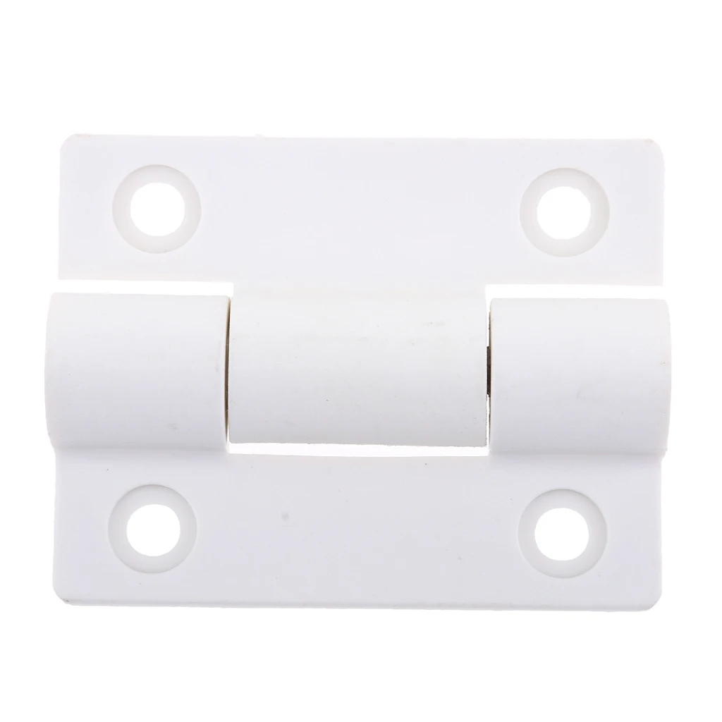

56mm X 43mm White Plastic Reinforced Window Door Cabinet Butt Bearing Hinge