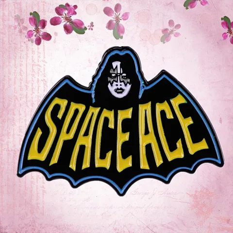 Ace Frehley, эмалированный значок космического человека, жесткий значок с надписью «Kiss Band»