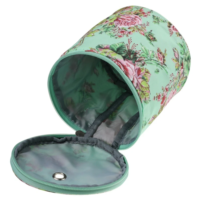 Круглая вязаная сумка для вязания спицами органайзер ручная корзина хранения