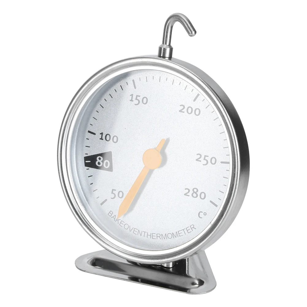 

Stainless Steel Large Dial Oven Thermometer With Hook Kitchen Cooking Measuring Tools 50-280