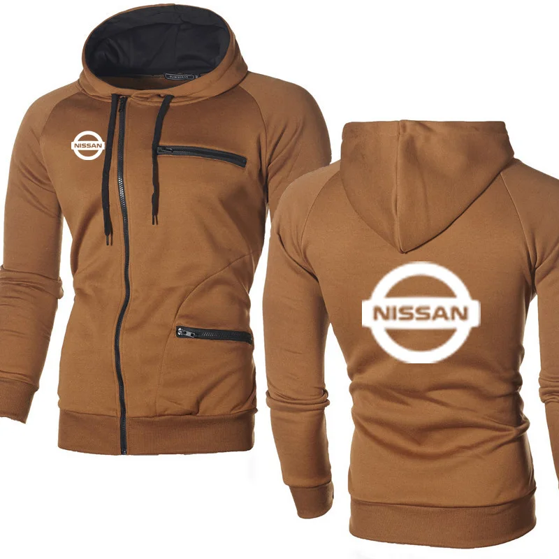 

Jacket Men Nissan Car Logo Print Casual Hip Hop Harajuku Long Sleeve Hooded Sweatshirts Mens zipper Hoodies Man Hoody Clothing