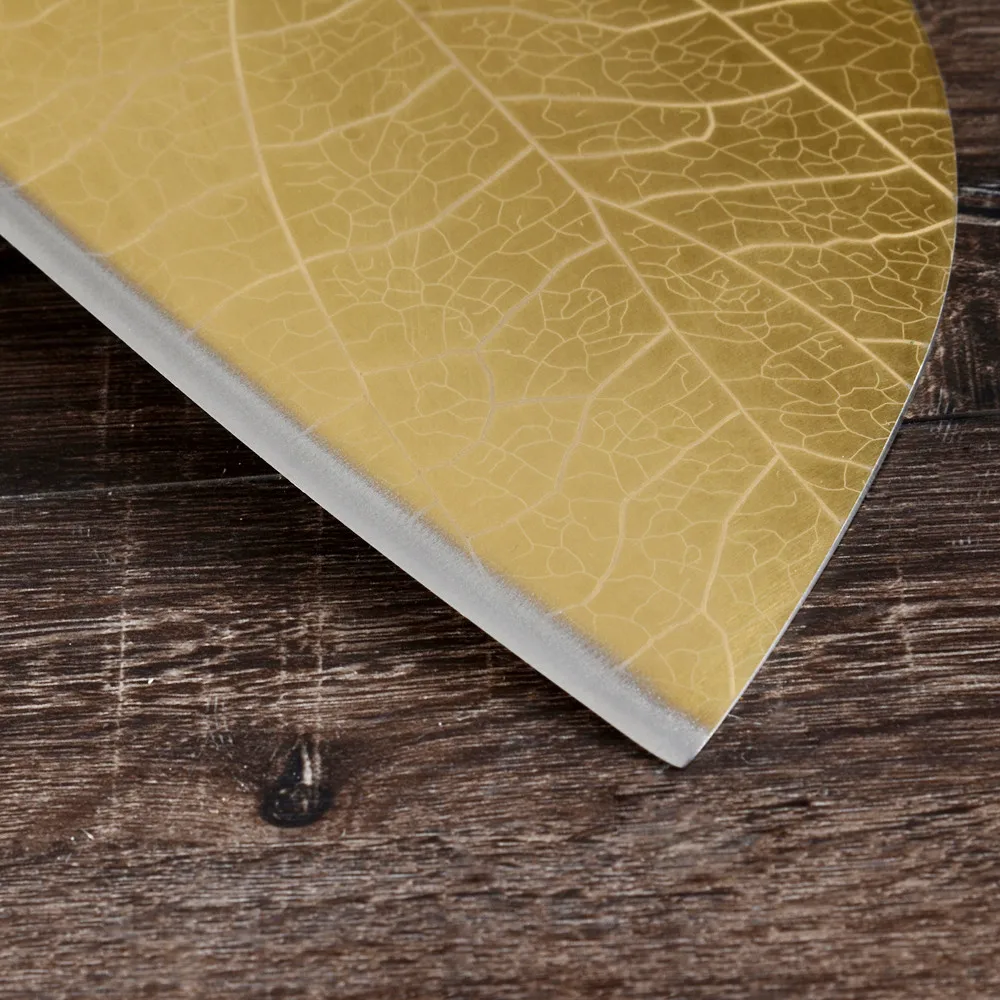 Нож из нержавеющей стали 7cr17 в виде листьев дамасской вены нож для кемпинга