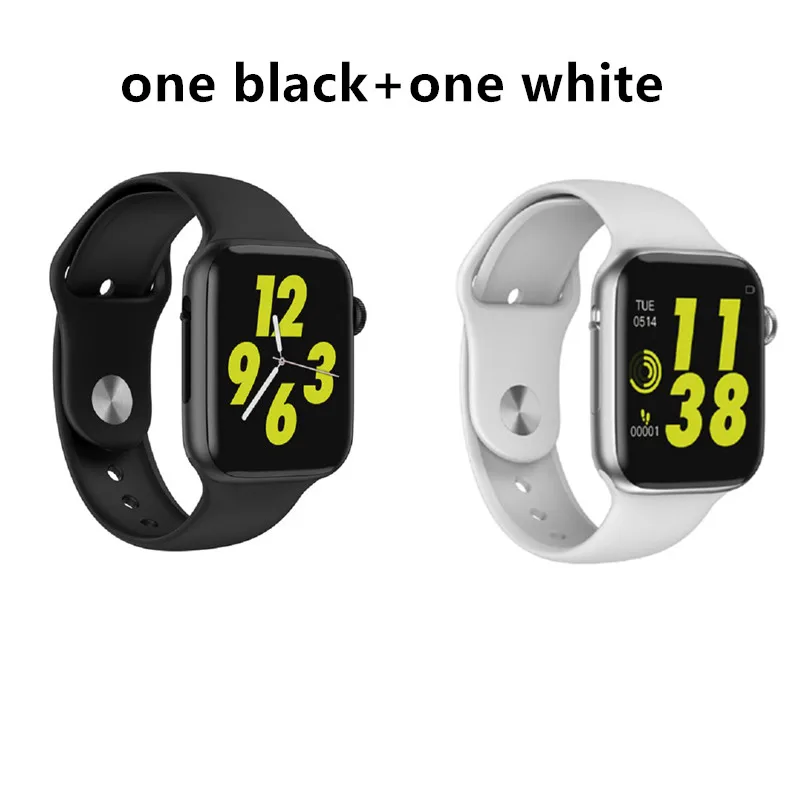 black and white Soulusic Прямая Bluetooth вызова Смарт часы ЭКГ монитор сердечного ритма iwo 8 lite plus Smartwatch для мужчин Android IOS PK IWO 10 12 - Цвет: black and white