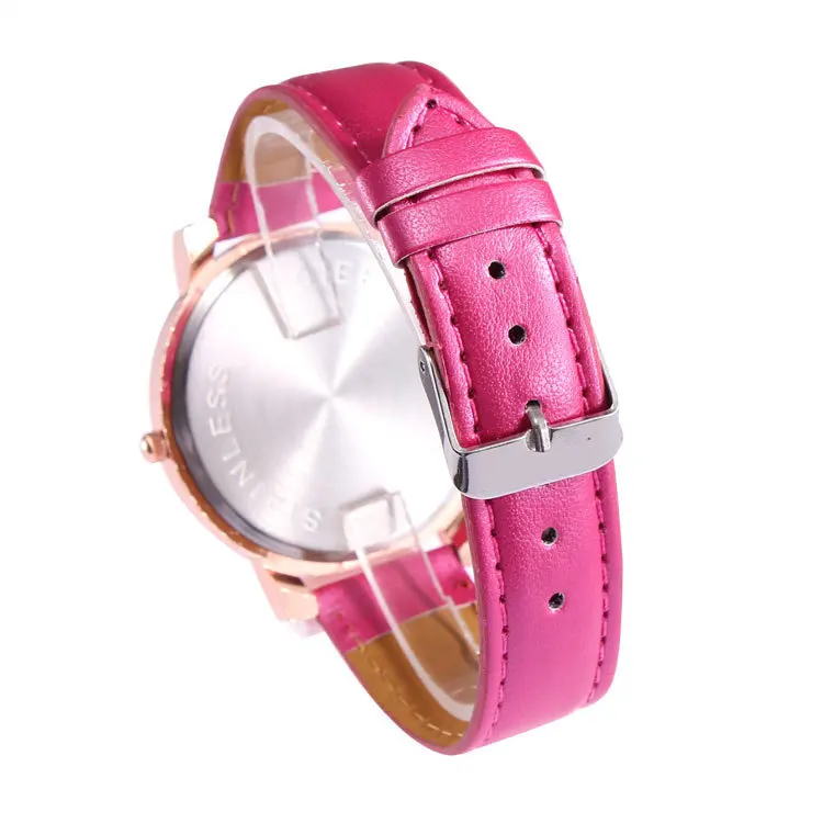 

Cute Leather Quartz Watch Children Kids Girls Casual Fashion Bracelet Wrist Watch Clock Relogio Feminino