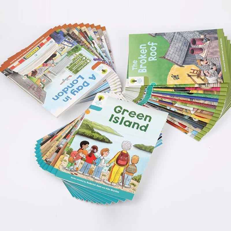 Tanie 1 Zestaw 98 Książek 1-9 Poziom Oxford Czytanie Drzewo Bogatsze Czytanie Nauka Pomaga Dziecku Czytać Foniki Angielska Książka Obrazkowa