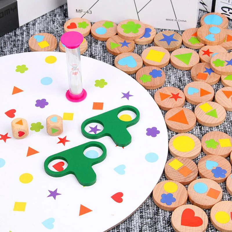 

Wooden Board Toy Shape Matching Game Children Developing The Brain Educational Toy Parent-child Interactive Game Toys