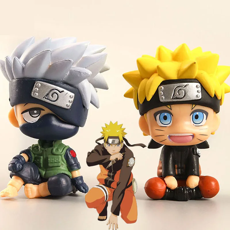 

Naruto Figure Uzumaki NARUTO Kakashi Anime Action Figurine PVC Q Version Model Decoration Collection Kawaii Boys Kids Toys Gift